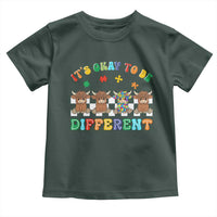 It’s Okay To Be Different Autism Awareness Toddler T Shirt Autistic Cow Positivity Vibe