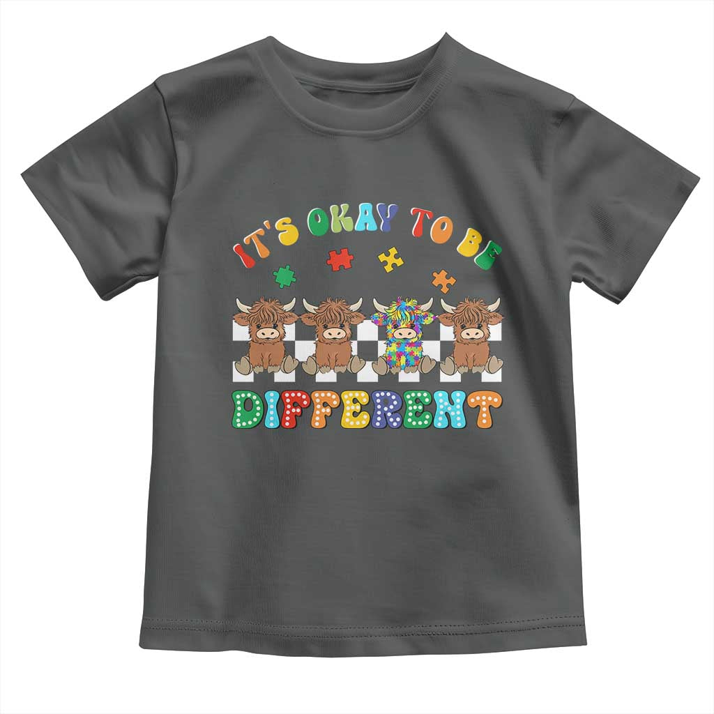 It’s Okay To Be Different Autism Awareness Toddler T Shirt Autistic Cow Positivity Vibe