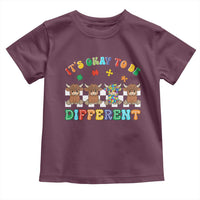 It’s Okay To Be Different Autism Awareness Toddler T Shirt Autistic Cow Positivity Vibe
