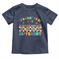 It’s Okay To Be Different Autism Awareness Toddler T Shirt Autistic Cow Positivity Vibe