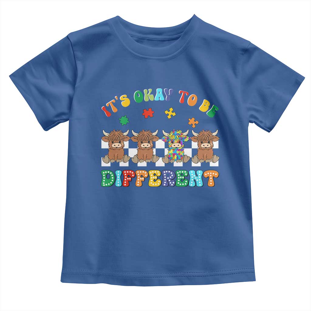 It’s Okay To Be Different Autism Awareness Toddler T Shirt Autistic Cow Positivity Vibe