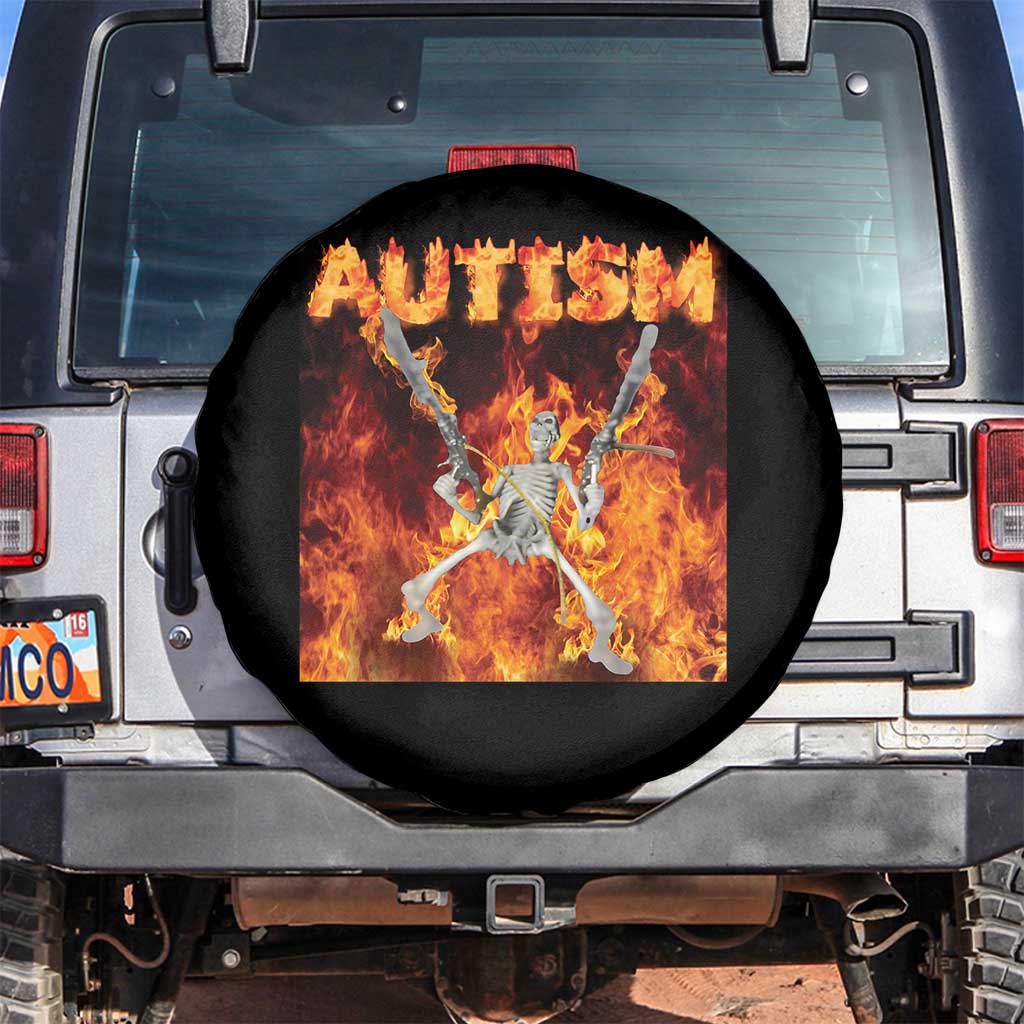 Autism Skeleton Meme Spare Tire Cover