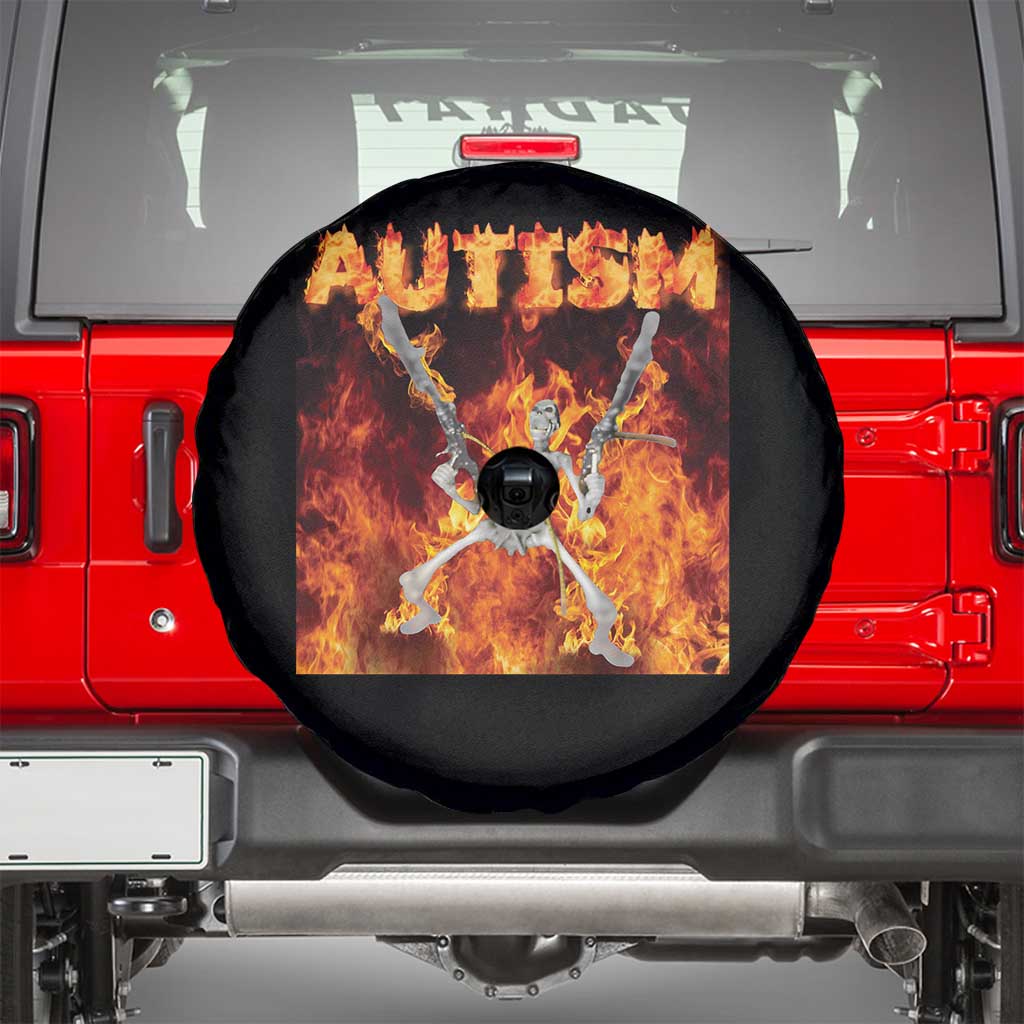 Autism Skeleton Meme Spare Tire Cover