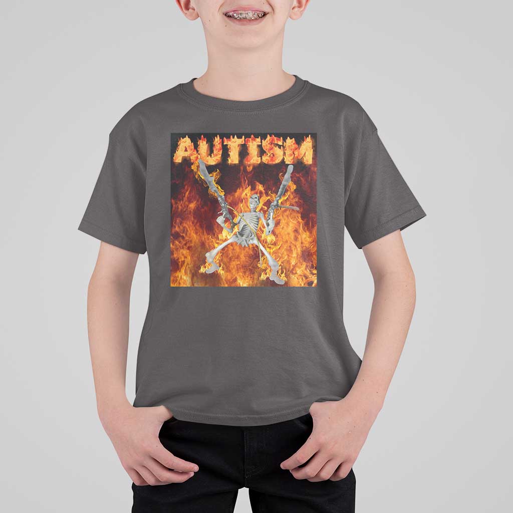 Autism Skeleton Meme T Shirt For Kid