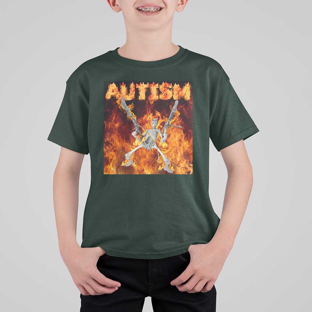 Autism Skeleton Meme T Shirt For Kid