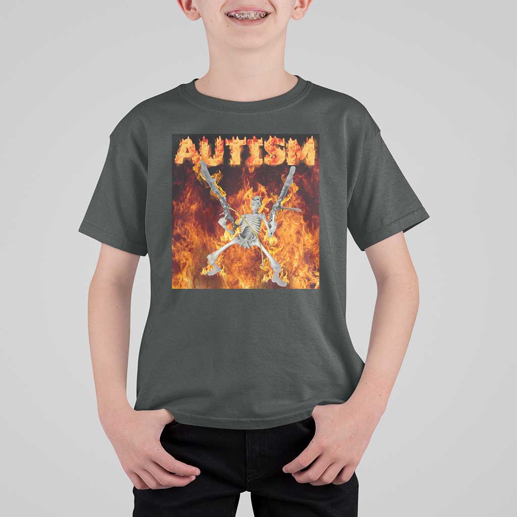 Autism Skeleton Meme T Shirt For Kid