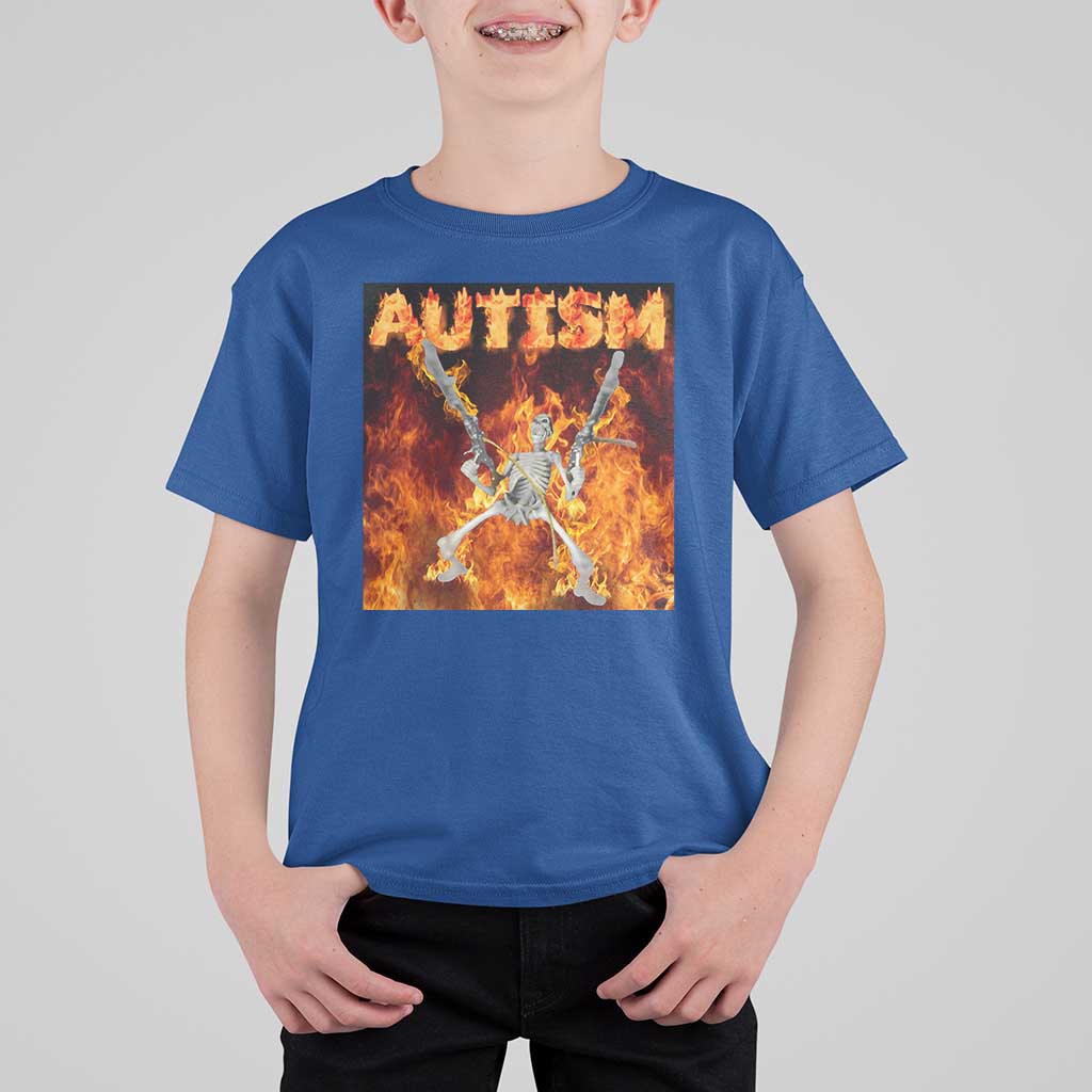 Autism Skeleton Meme T Shirt For Kid