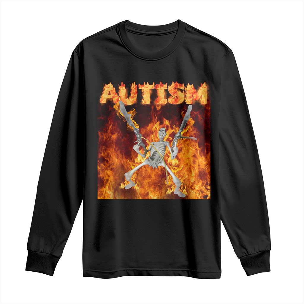 Autism Skeleton Meme Long Sleeve Shirt