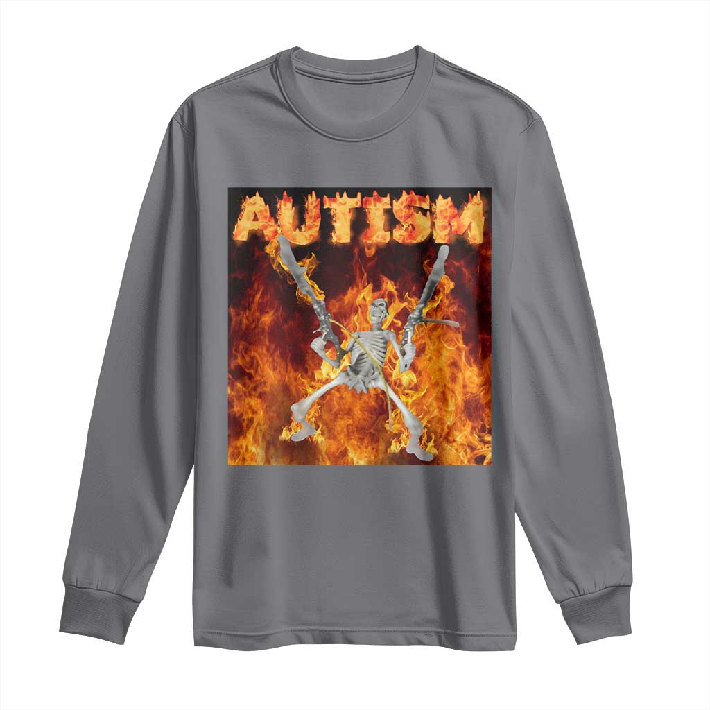 Autism Skeleton Meme Long Sleeve Shirt