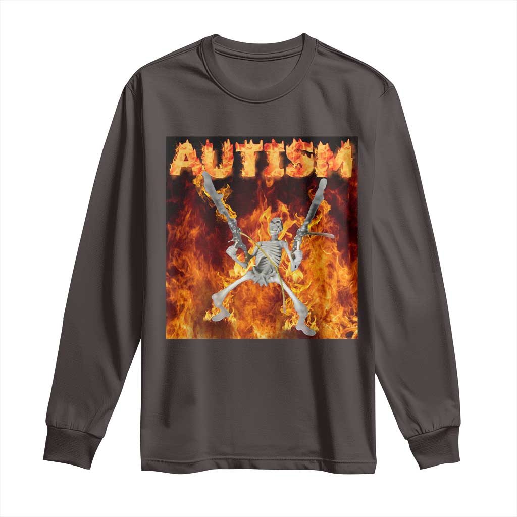 Autism Skeleton Meme Long Sleeve Shirt