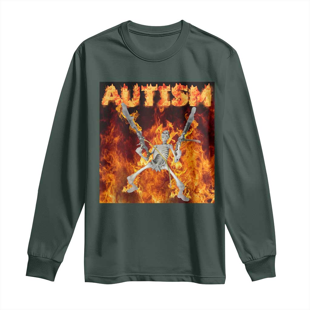 Autism Skeleton Meme Long Sleeve Shirt