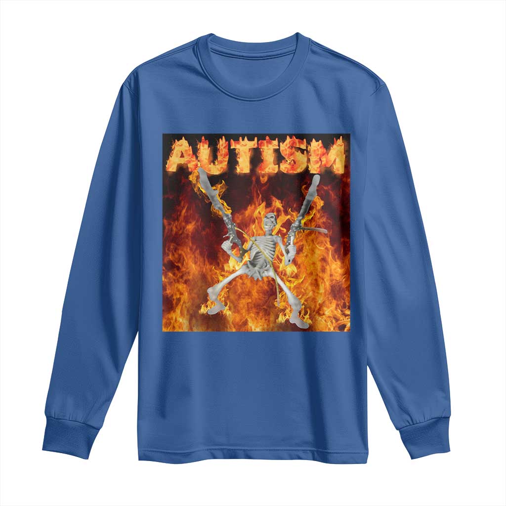 Autism Skeleton Meme Long Sleeve Shirt