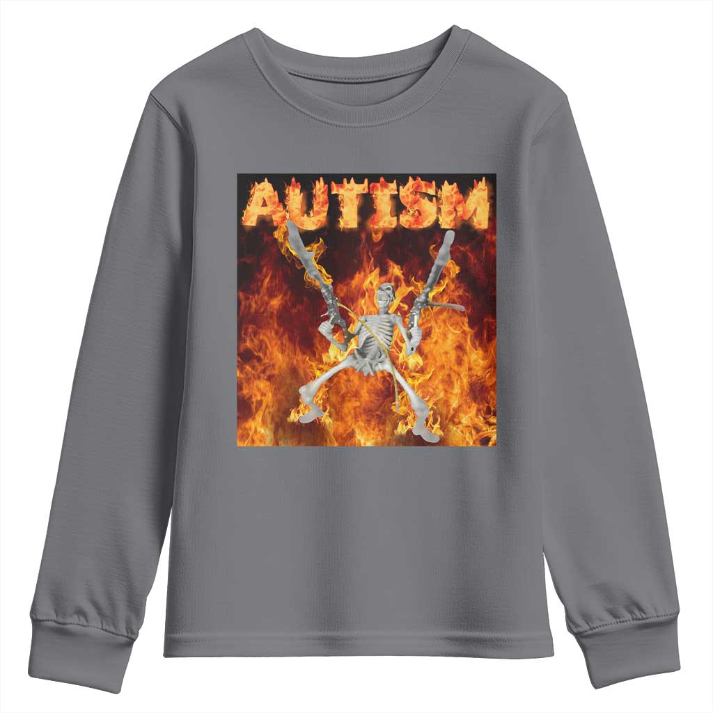 Autism Skeleton Meme Youth Sweatshirt