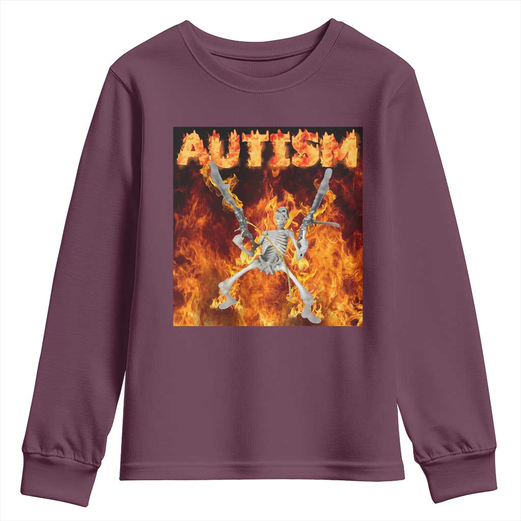 Autism Skeleton Meme Youth Sweatshirt