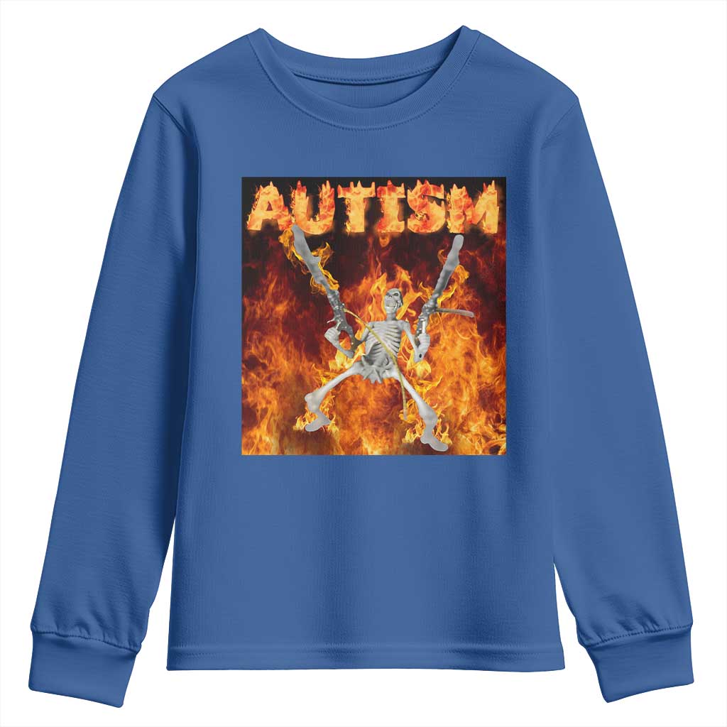 Autism Skeleton Meme Youth Sweatshirt