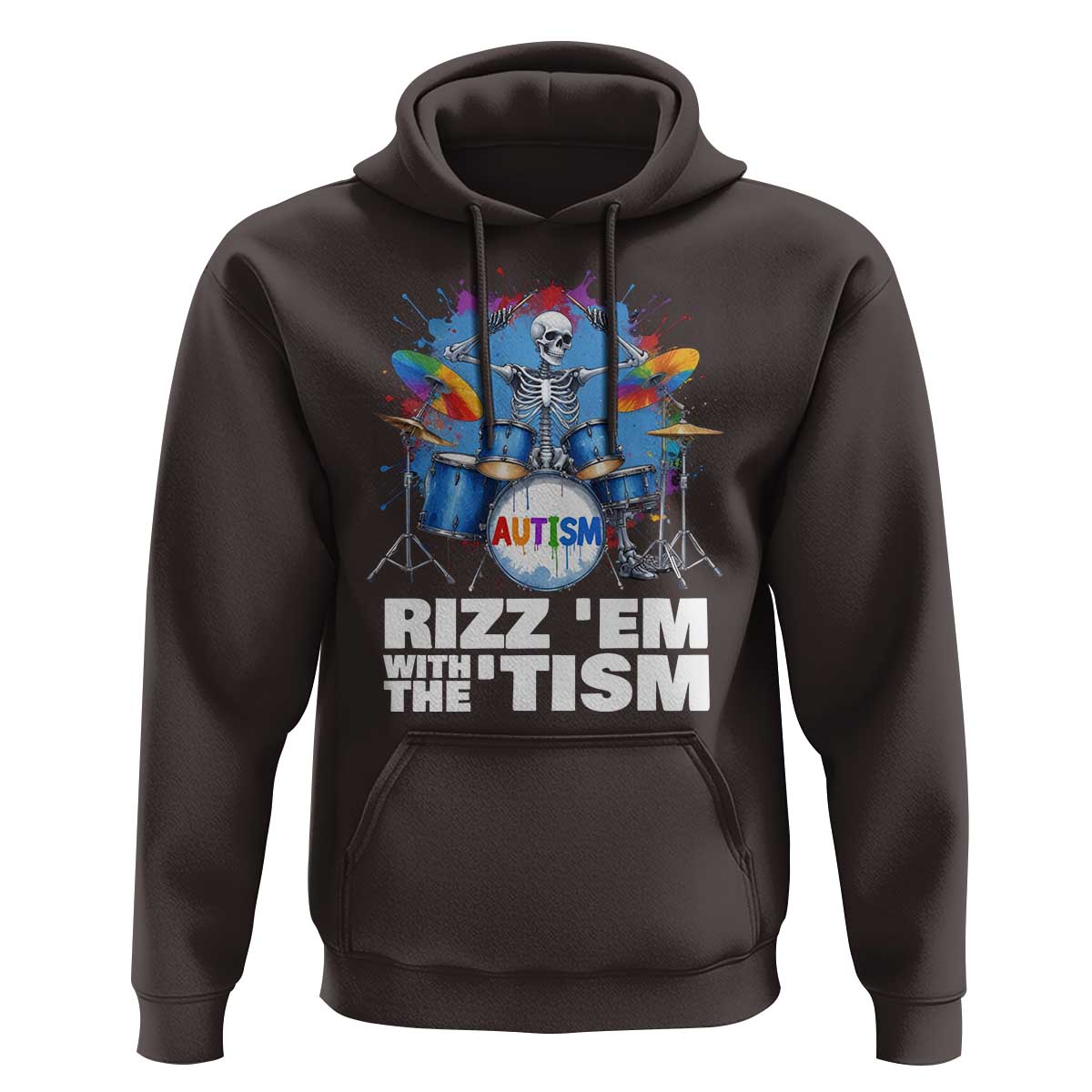 Autism Skeleton Meme Hoodie Rizz Em With The Tism Meme Autistic Drummer