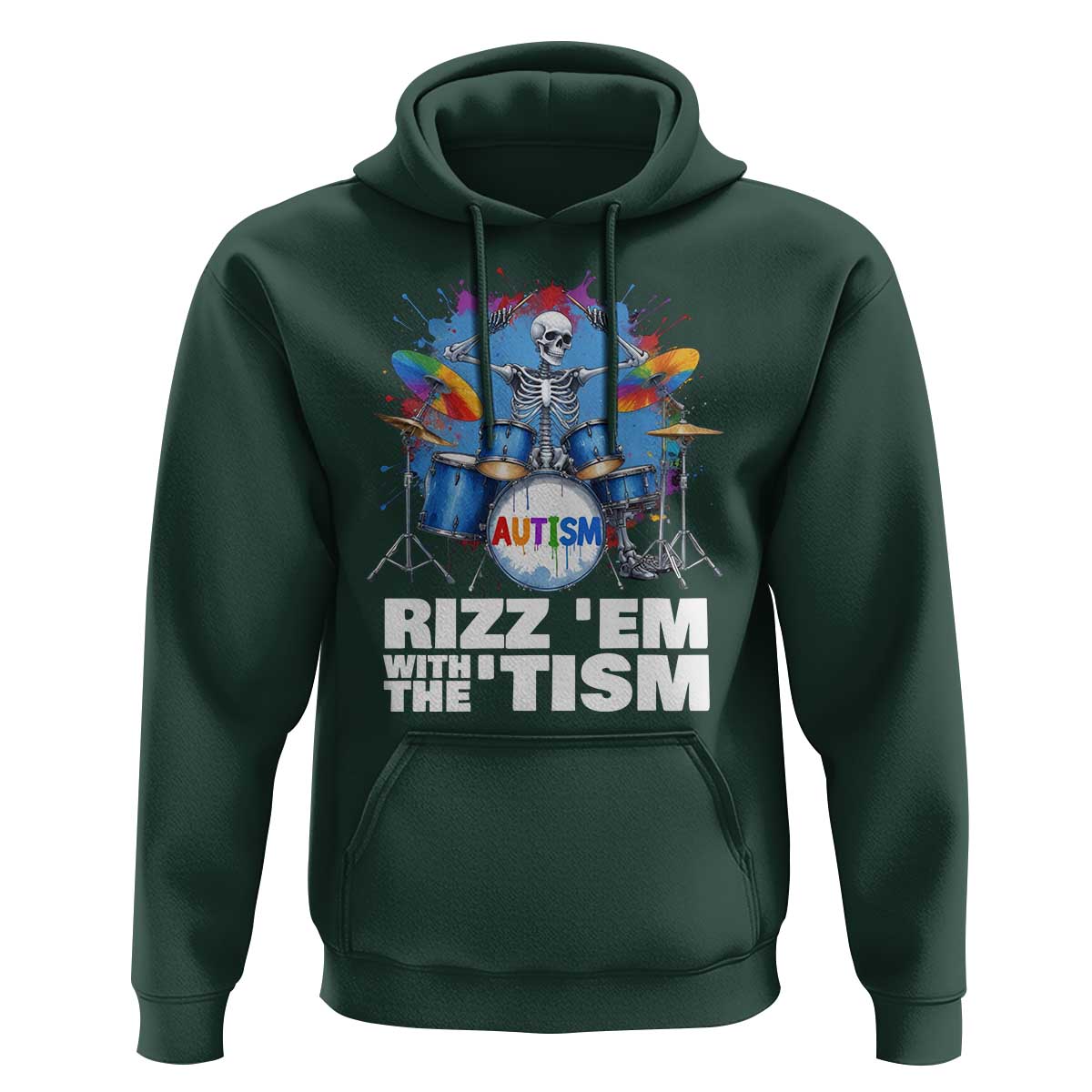 Autism Skeleton Meme Hoodie Rizz Em With The Tism Meme Autistic Drummer