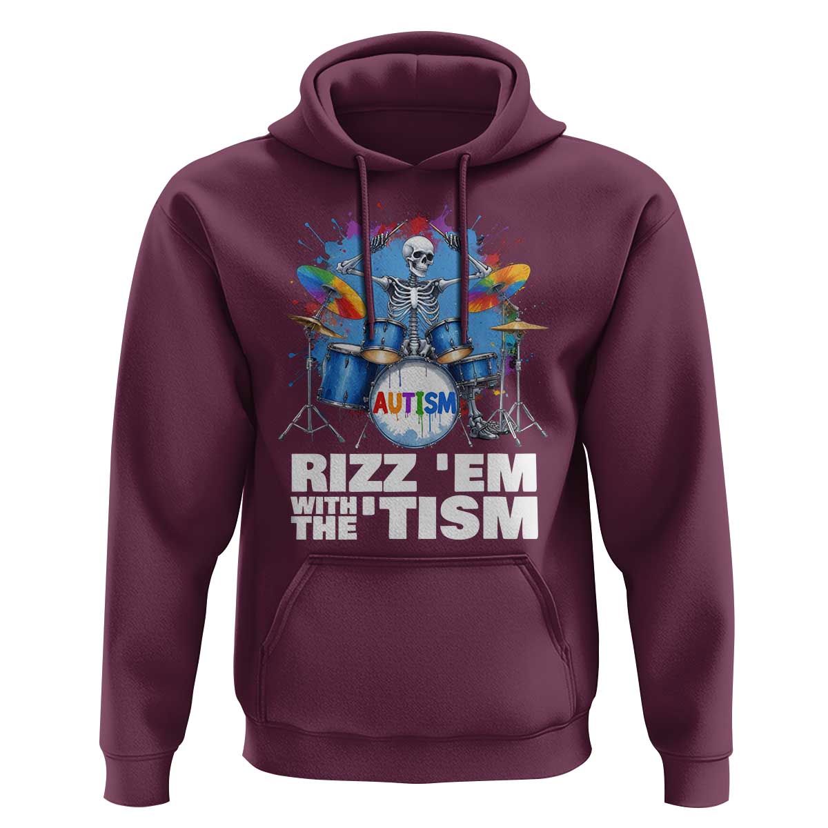 Autism Skeleton Meme Hoodie Rizz Em With The Tism Meme Autistic Drummer