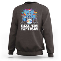 Autism Skeleton Meme Sweatshirt Rizz Em With The Tism Meme Autistic Drummer