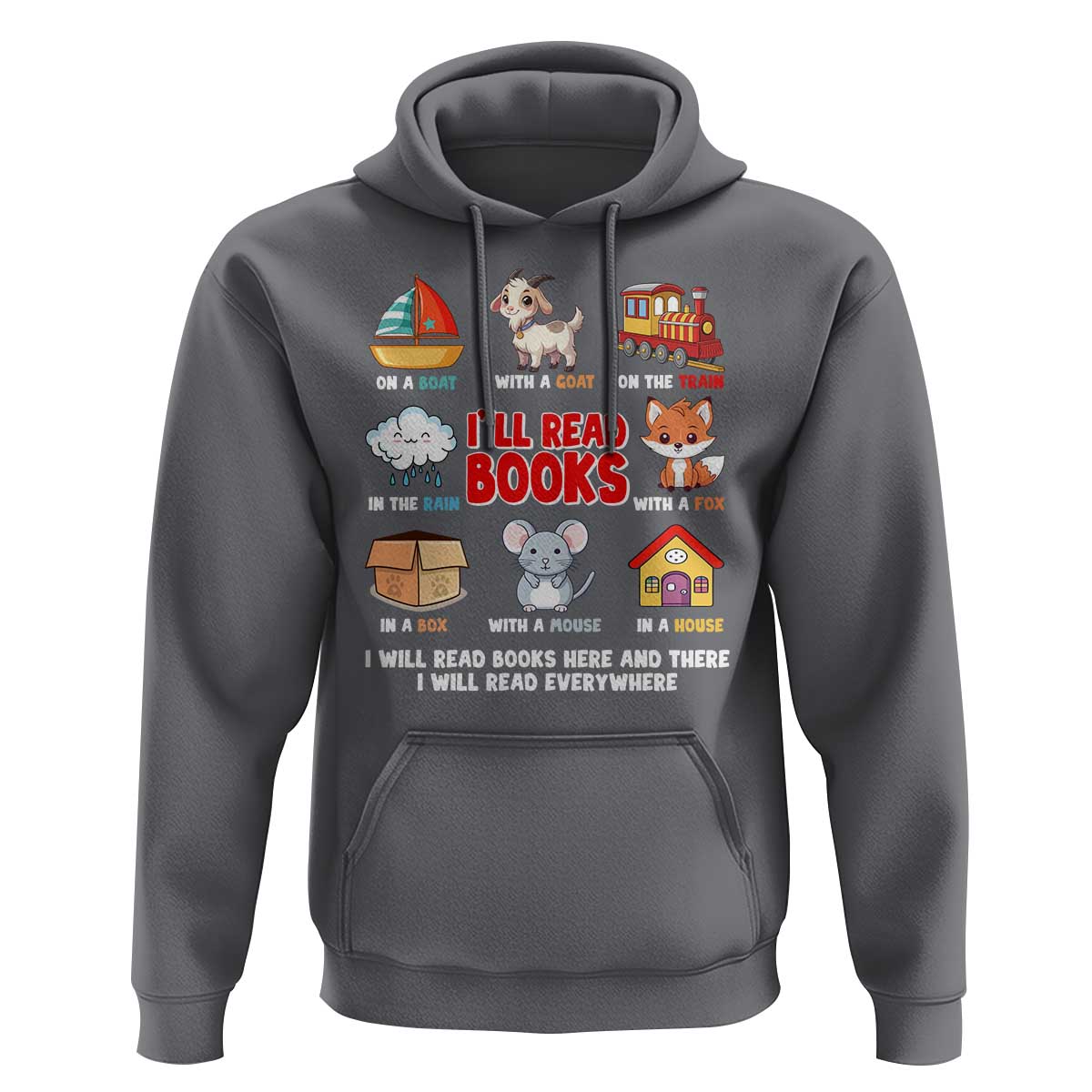 I Will Read Books On A Boat & Everywhere Reading Gifts Hoodie