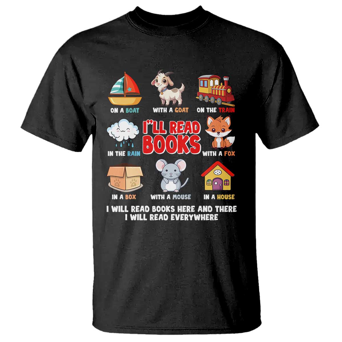 I Will Read Books On A Boat & Everywhere Reading Gifts T Shirt