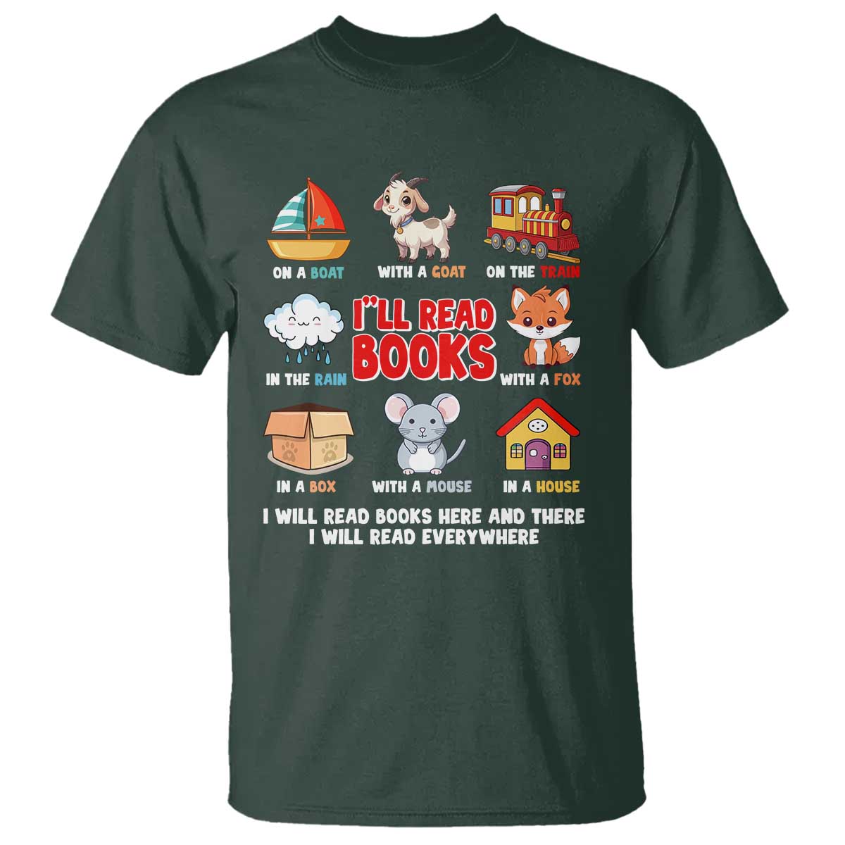 I Will Read Books On A Boat & Everywhere Reading Gifts T Shirt