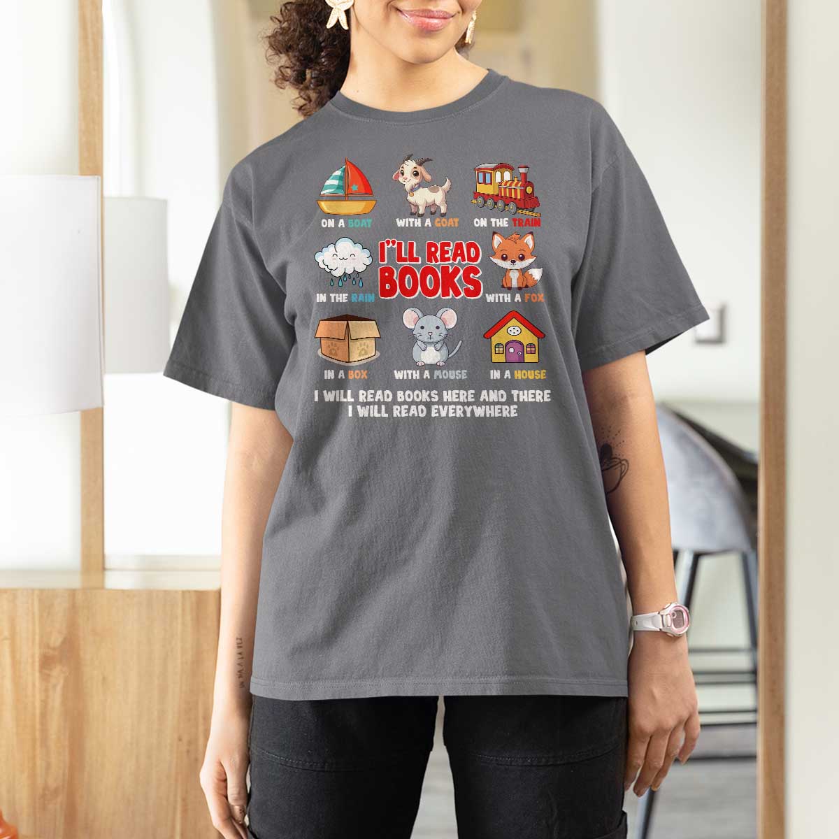I Will Read Books On A Boat & Everywhere Reading Gifts T Shirt For Women