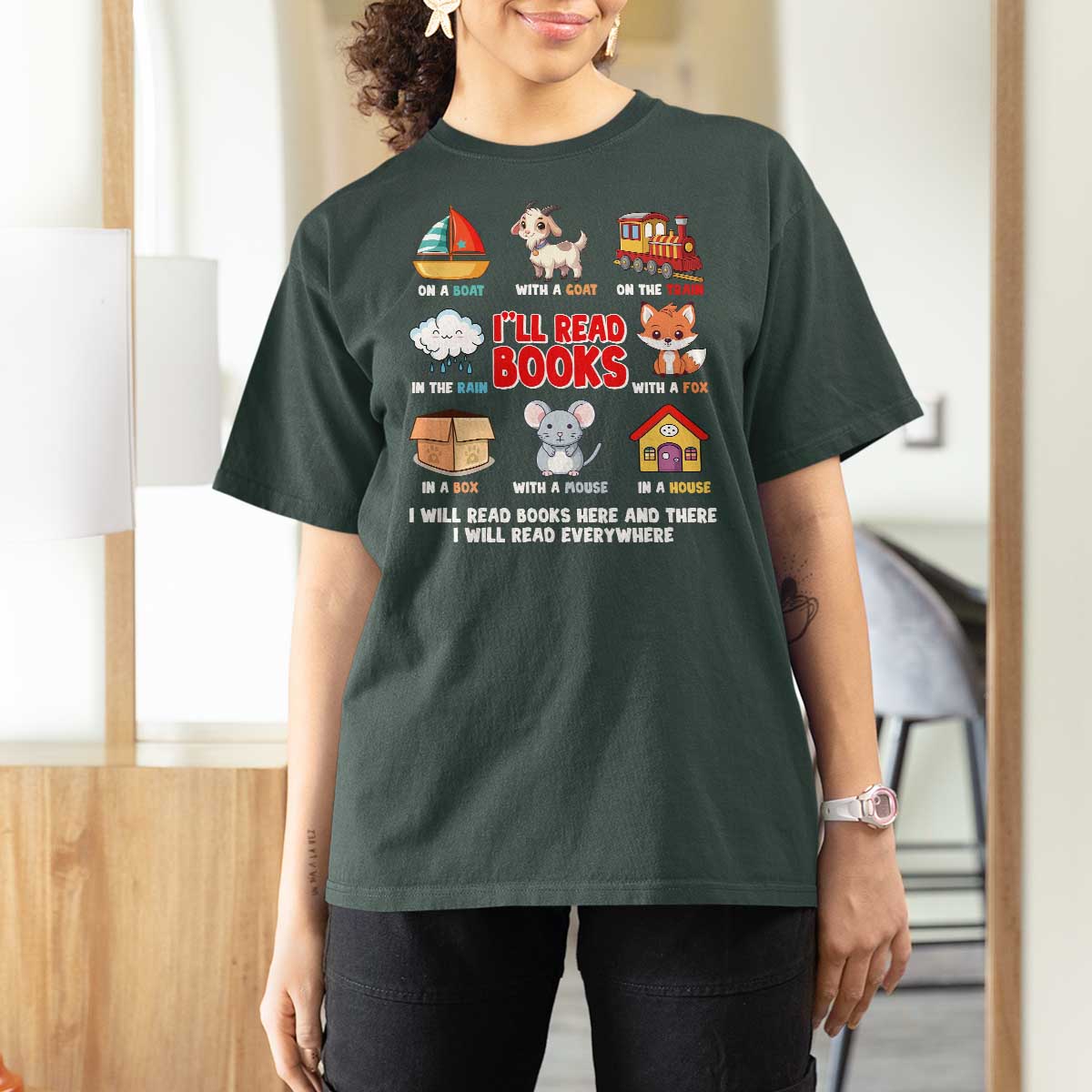 I Will Read Books On A Boat & Everywhere Reading Gifts T Shirt For Women