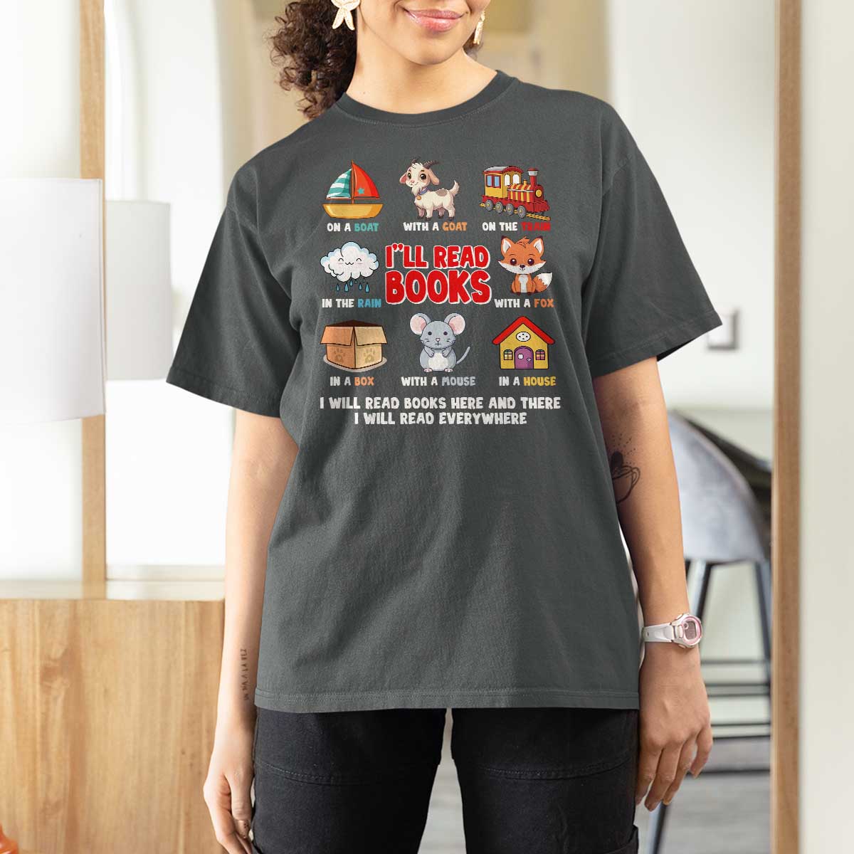 I Will Read Books On A Boat & Everywhere Reading Gifts T Shirt For Women
