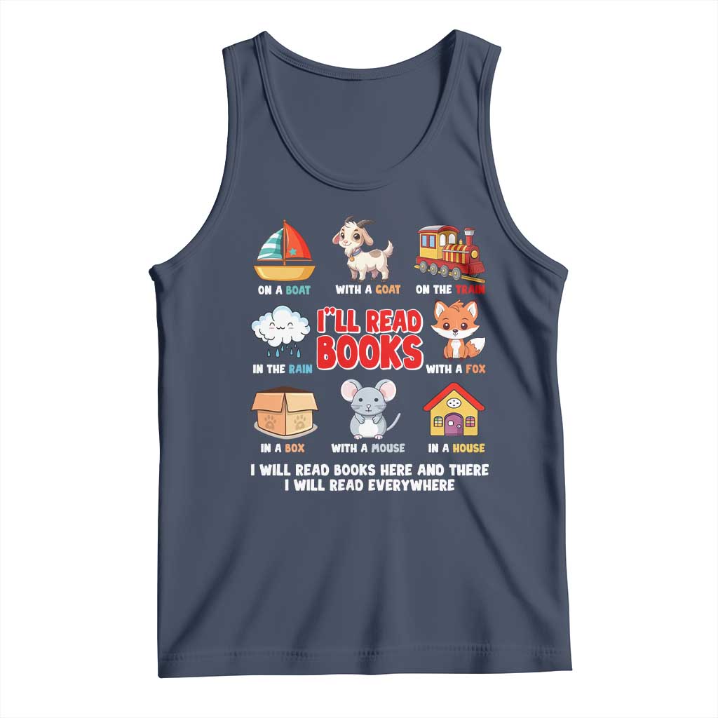 I Will Read Books On A Boat & Everywhere Reading Gifts Tank Top