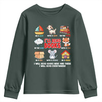 I Will Read Books On A Boat & Everywhere Reading Gifts Youth Sweatshirt
