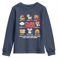 I Will Read Books On A Boat & Everywhere Reading Gifts Youth Sweatshirt