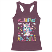 Autism Awareness Unicorn Racerback Tank Top For Autism Mom Girls