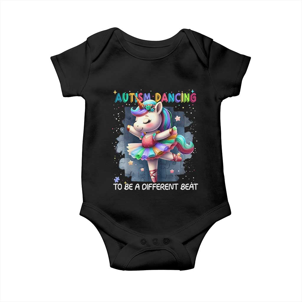 Autism Awareness Unicorn Baby Onesie Ballet Dancing To A Different Beat