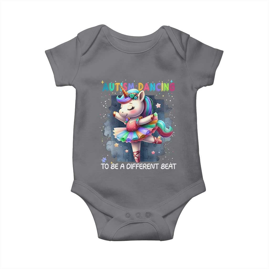 Autism Awareness Unicorn Baby Onesie Ballet Dancing To A Different Beat