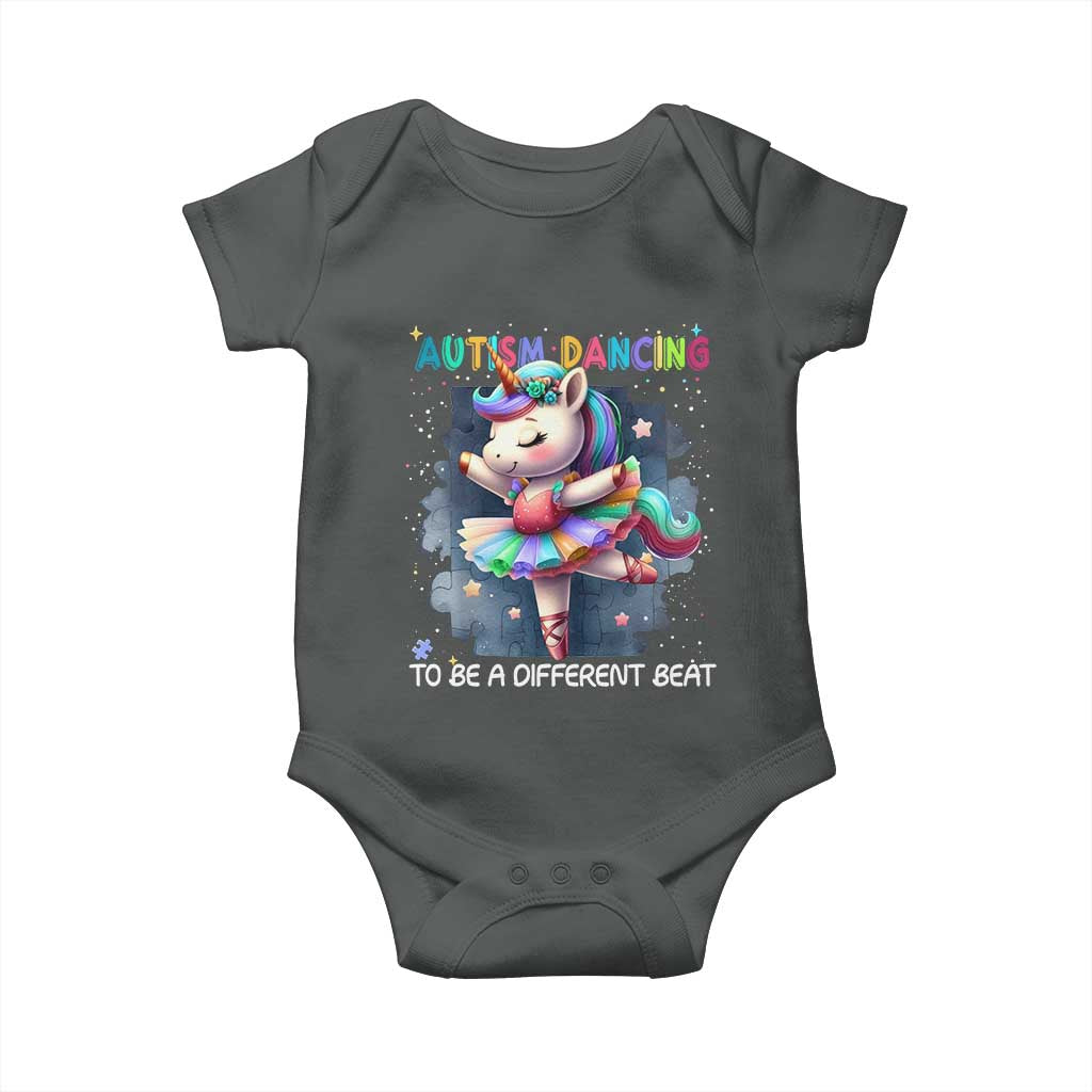 Autism Awareness Unicorn Baby Onesie Ballet Dancing To A Different Beat
