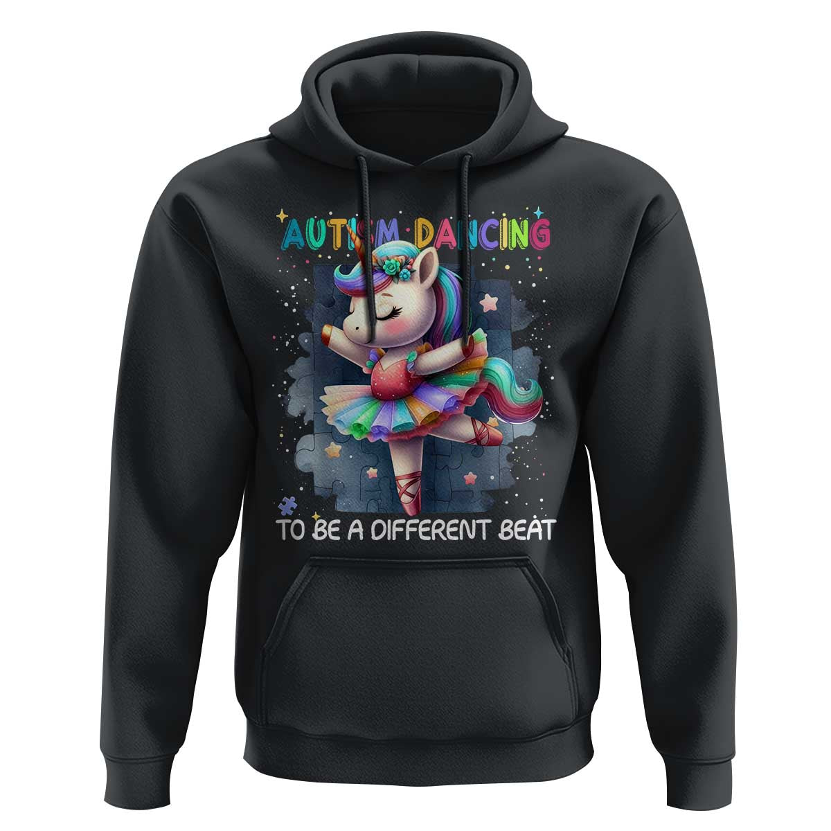 Autism Awareness Unicorn Hoodie Ballet Dancing To A Different Beat