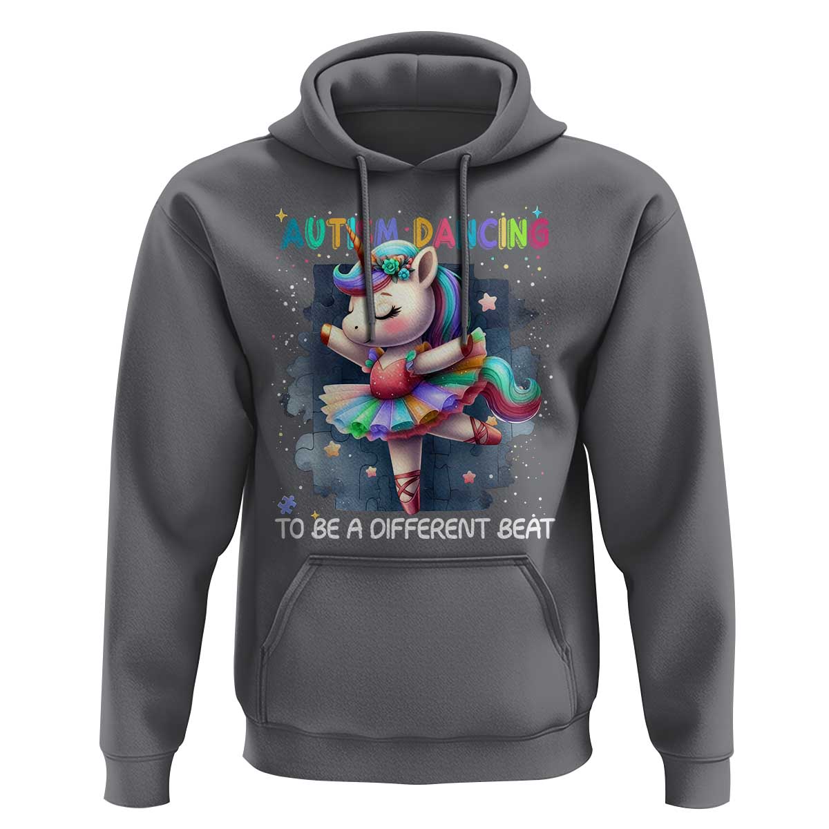 Autism Awareness Unicorn Hoodie Ballet Dancing To A Different Beat