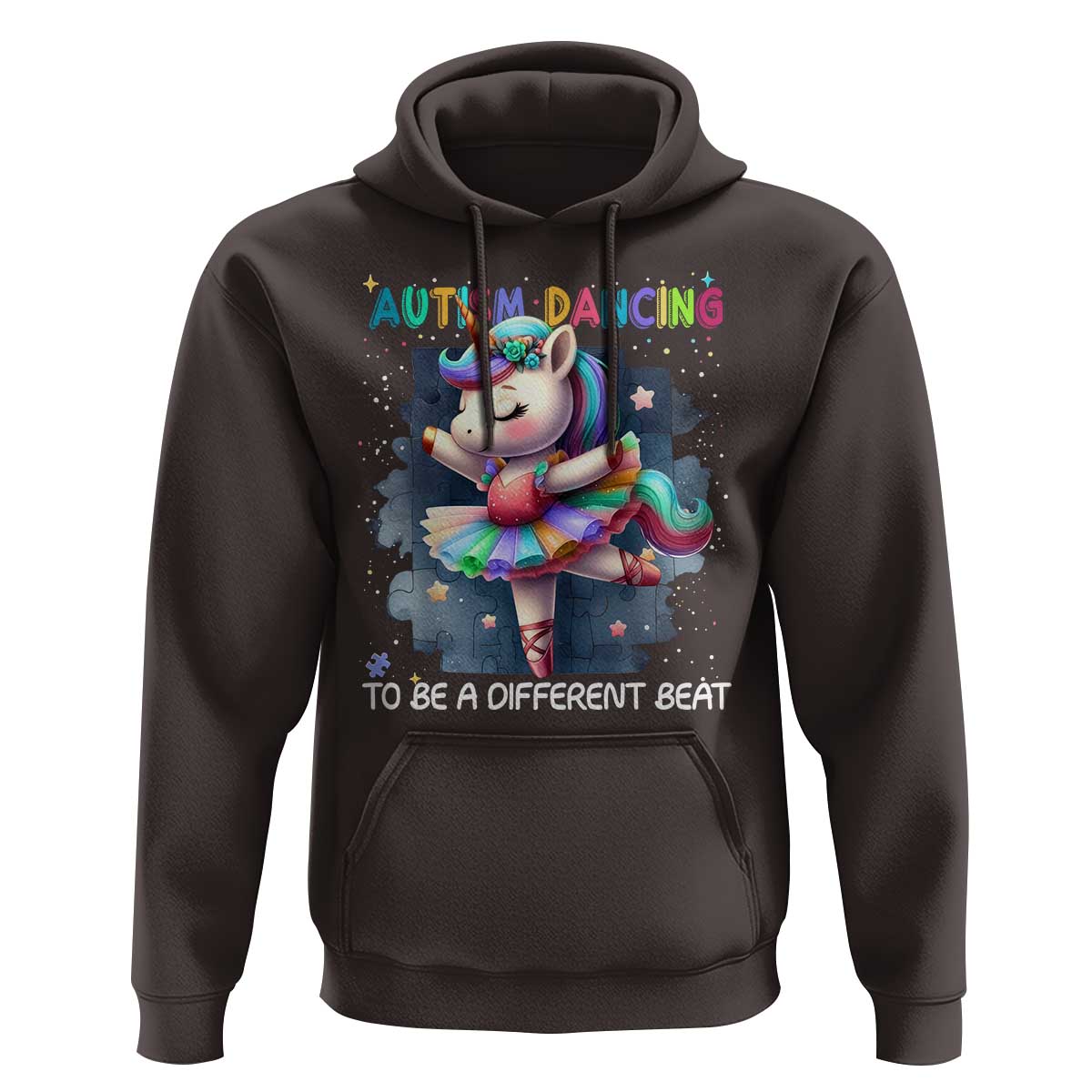 Autism Awareness Unicorn Hoodie Ballet Dancing To A Different Beat