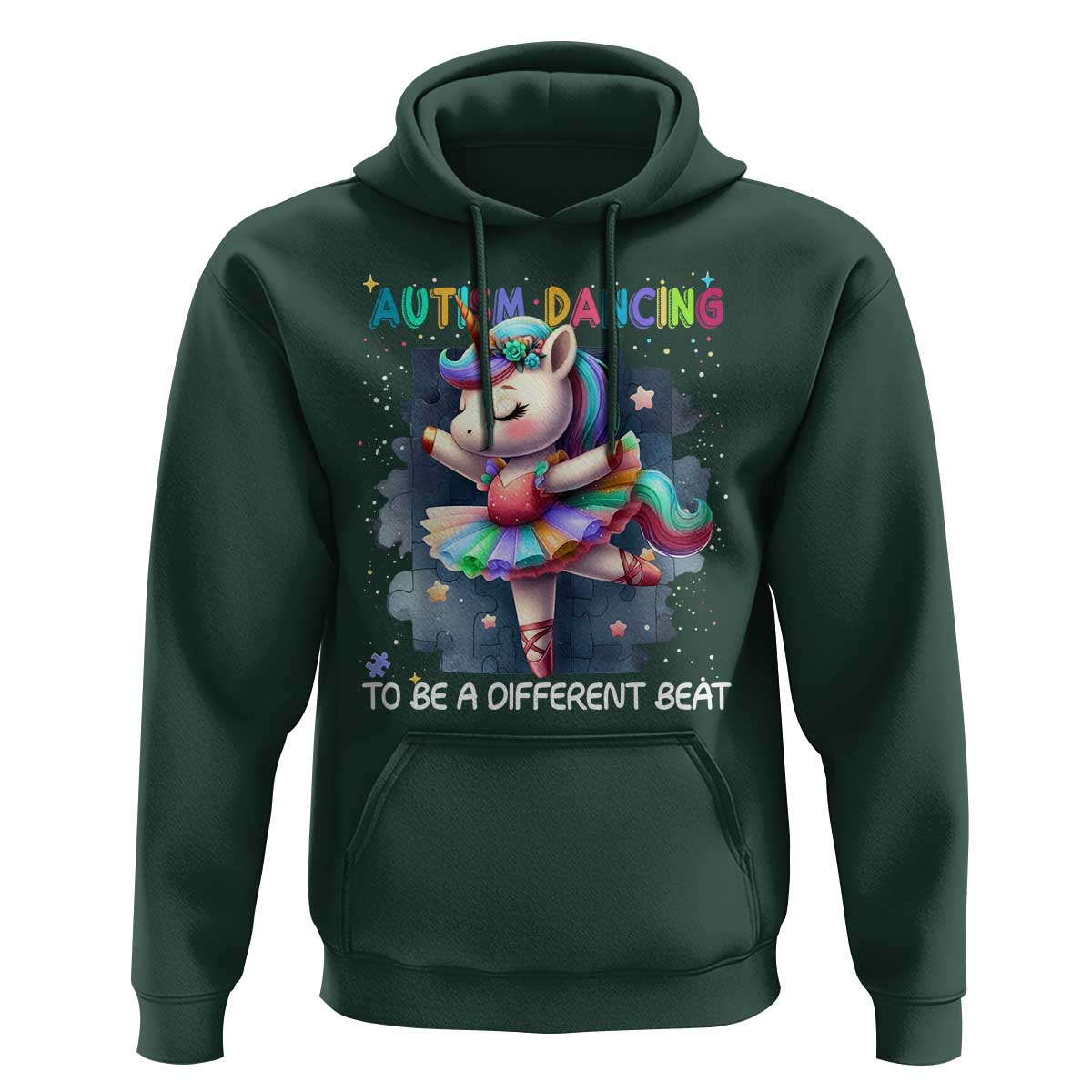 Autism Awareness Unicorn Hoodie Ballet Dancing To A Different Beat