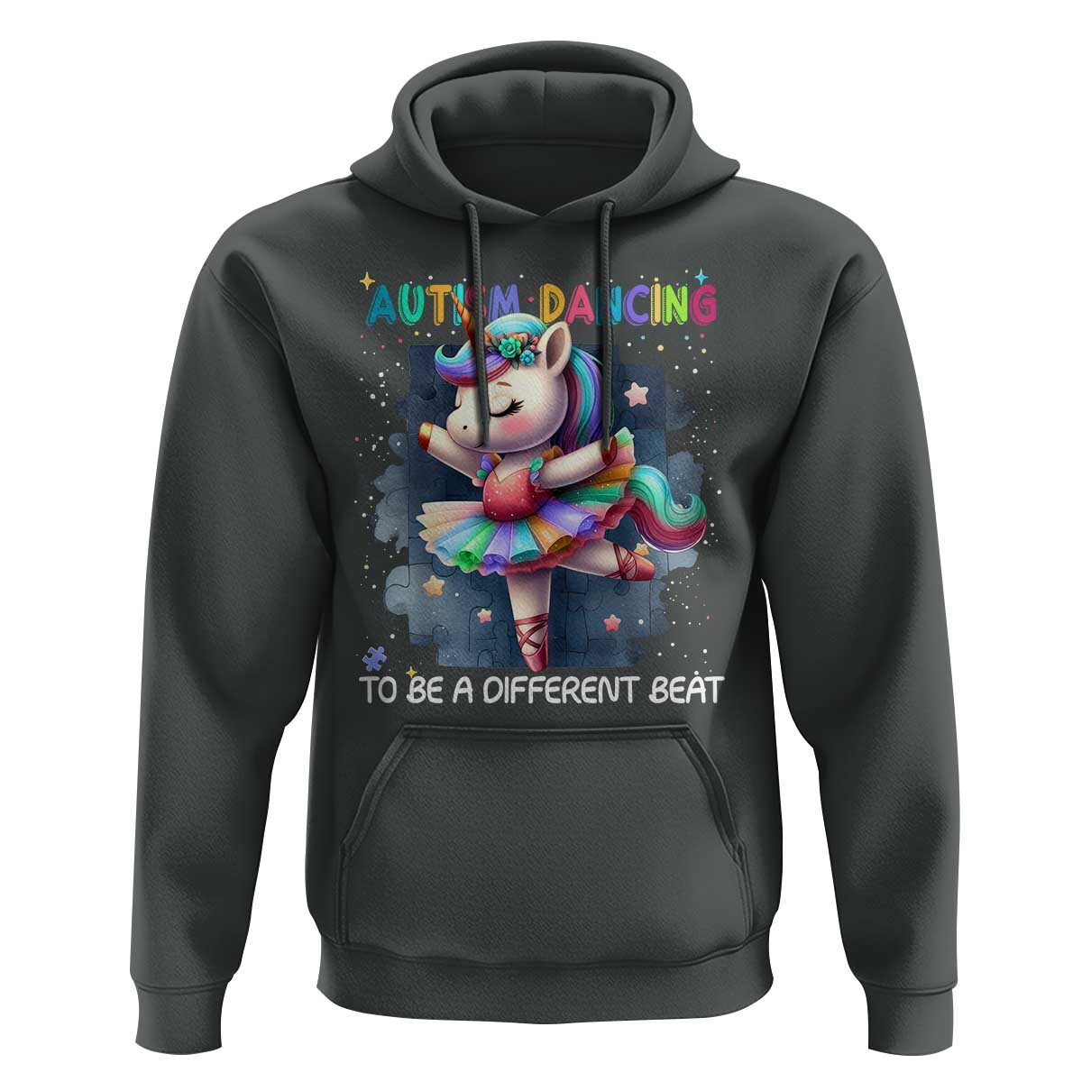 Autism Awareness Unicorn Hoodie Ballet Dancing To A Different Beat