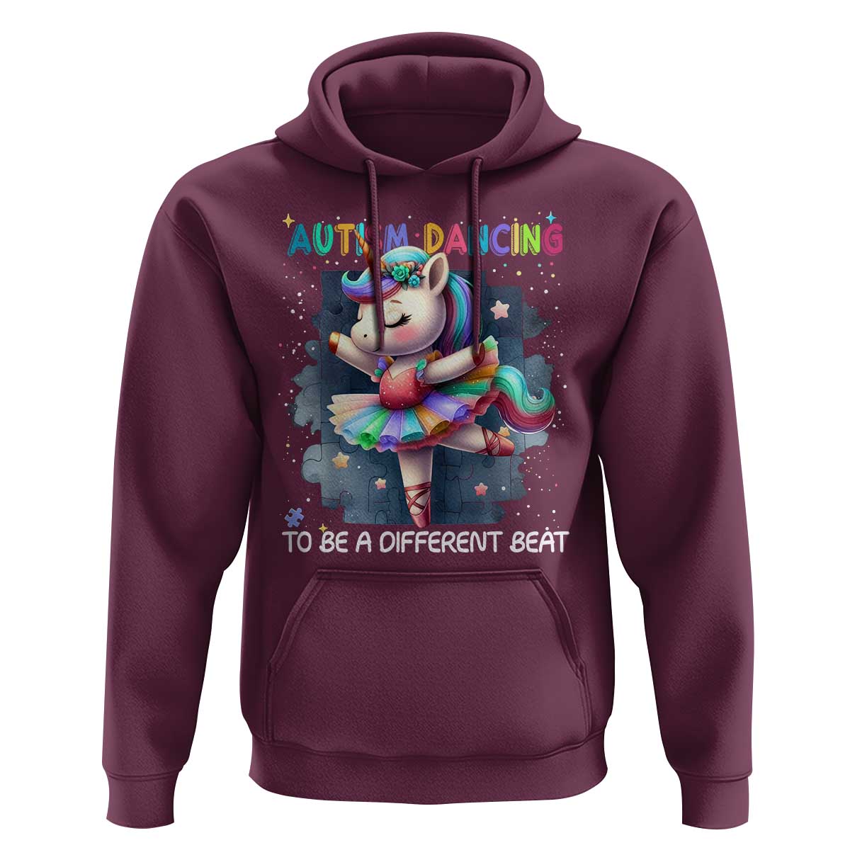 Autism Awareness Unicorn Hoodie Ballet Dancing To A Different Beat