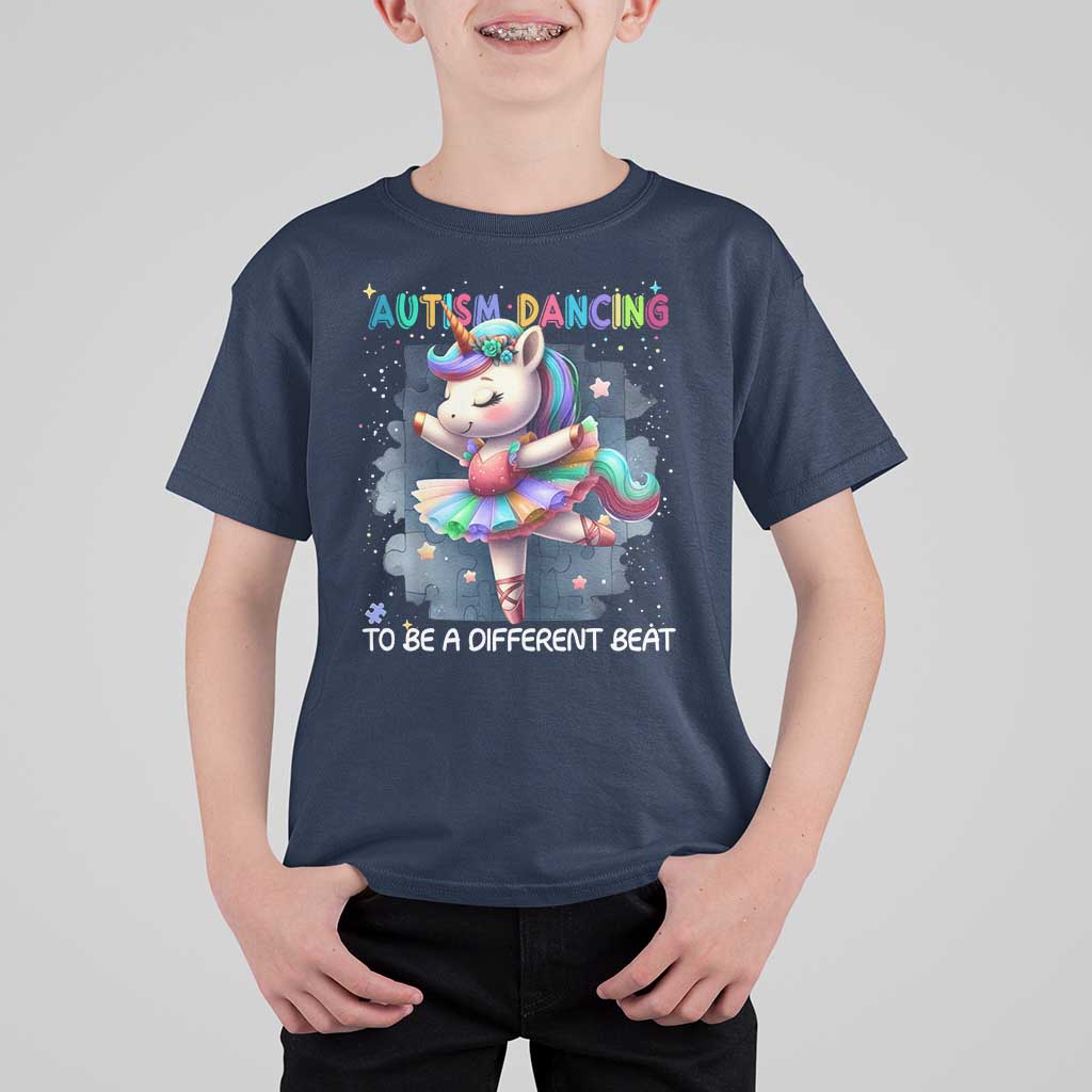 Autism Awareness Unicorn T Shirt For Kid Ballet Dancing To A Different Beat