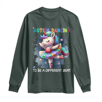 Autism Awareness Unicorn Long Sleeve Shirt Ballet Dancing To A Different Beat