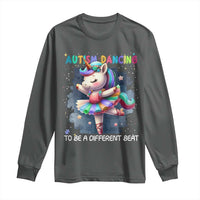 Autism Awareness Unicorn Long Sleeve Shirt Ballet Dancing To A Different Beat
