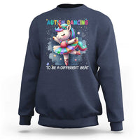 Autism Awareness Unicorn Sweatshirt Ballet Dancing To A Different Beat