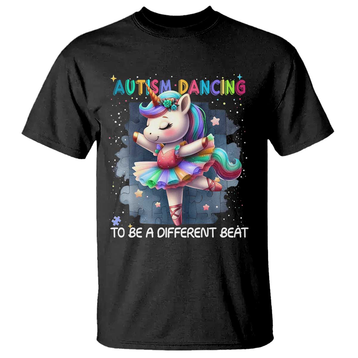 Autism Awareness Unicorn T Shirt Ballet Dancing To A Different Beat