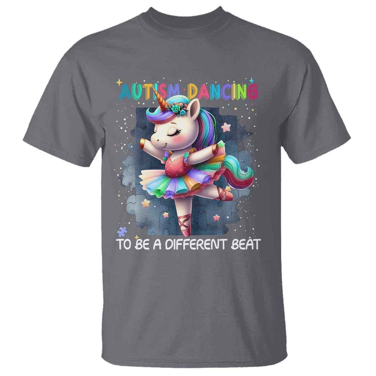 Autism Awareness Unicorn T Shirt Ballet Dancing To A Different Beat