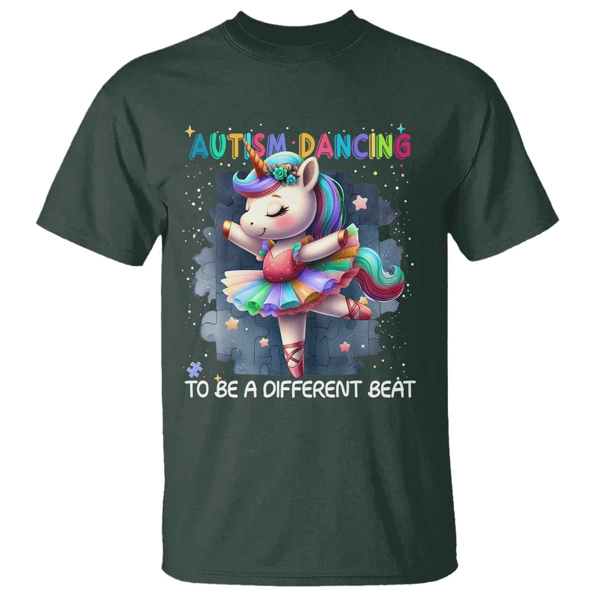 Autism Awareness Unicorn T Shirt Ballet Dancing To A Different Beat