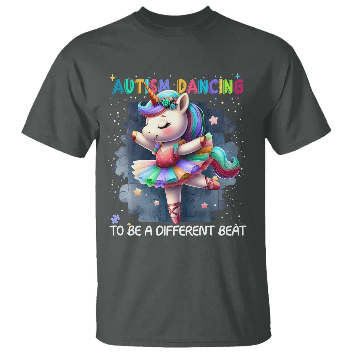 Autism Awareness Unicorn T Shirt Ballet Dancing To A Different Beat